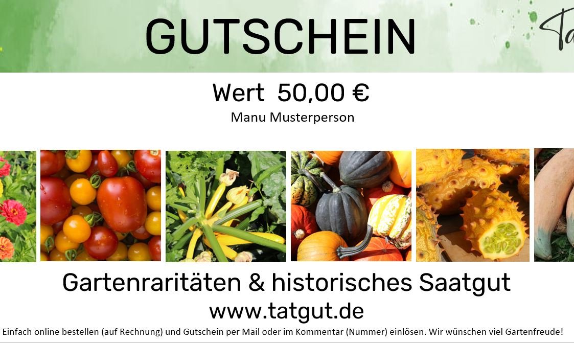 Tatgut shopping voucher 50€